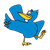 Blue Bird Pointing Color PNG