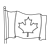 Canadian Flag 1 Line PNG