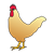 Walking Chicken Color PNG