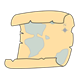 Map Scroll western hemisphere