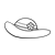 Lady's Straw Hat Line PNG
