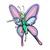 Butterfly Playing Flute Color PNG