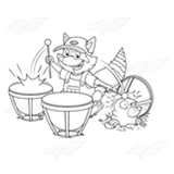 Raccoon Playing Drums