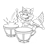 Raccoon Playing Drums Line PNG