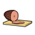 Ham on Cutting Board Color PDF