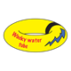 Wacky Water Tube yellow with words and a black stripe