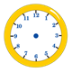 Yellow Clock without hands