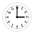 Teal Clock Line PNG