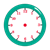 Teal Clock Color PNG