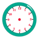 Teal Clock without hands