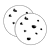 Chocolate Chip Cookies Line PNG
