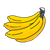Bunch of Bananas 2 Color PNG