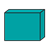 Teal 3-D Rectangle Color PNG