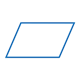 Blue Parallelogram outline