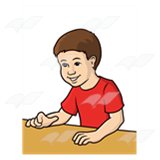 Boy Sitting at Table