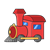 Red Train Engine Color PNG