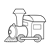 Red Train Engine Line PNG