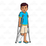 Boy with Crutches