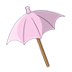 Pink Beach Umbrella 