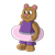 Bear with Inner Tube Color PNG