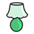 Green Lamp with Shade Color PNG