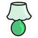 Green Lamp with Shade 