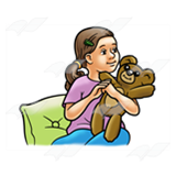 Girl Holding Teddy Bear