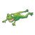Frog Leaping Color PNG