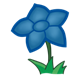 Star Flower blue