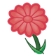 Red Flower with twelve petals