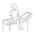 Boy on Exam Table Line PNG