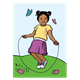 Girl Jumping Rope in spring