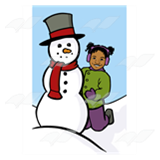 Girl with Snowman