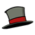 Black Top Hat Color PNG