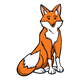 Orange Fox sitting