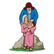 Abraham and Sarah with baby Isaac