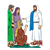 Jesus Heals Blind Bartimaeus Color PNG