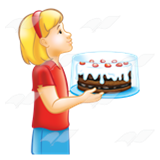 Girl with Cake