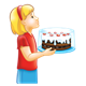 Girl with Cake 