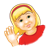 Girl Waving Color PNG