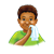Boy Wiping Mouth Color PNG