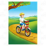 Riding Bike on Path