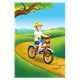 Riding Bike on Path boy, bike, background