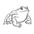 Green Spotted Frog Line PNG