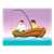 Father and Son Fishing Color PNG