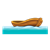 Boat on Water Color PNG