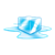 Melting Ice Cube 3 Color PNG