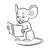 Reading Mouse Line PNG