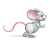 Little Mouse Running Color PNG