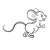Little Mouse Running Line PNG